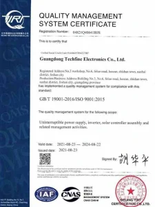 ISO 9001 Certificate