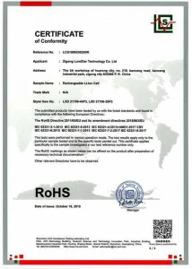 RoHS Certificate
