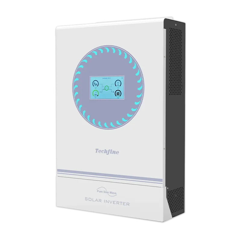 BH-series 4kW–11kW hybrid solar inverter with Touchable Screen Dual AC output | Techfine