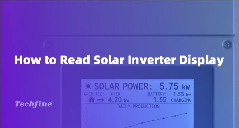 How to read solar inverter display